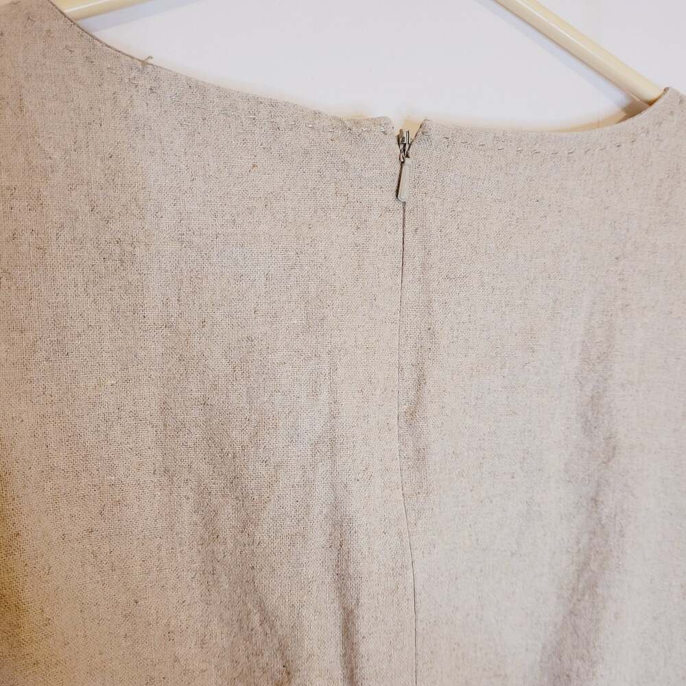 Anthropologie Maeve linen drawstring waist sheath dress Size 0 Coastal Organic - Picture 6 of 11